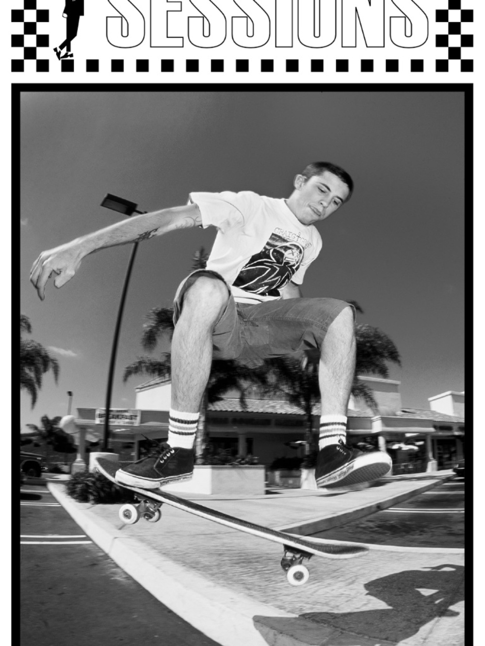 MATT HENSLEY / SESSIONS Skateboard Shop 1992 reissue T-shirt ( skateboard tee ) - Picture 5 of 6